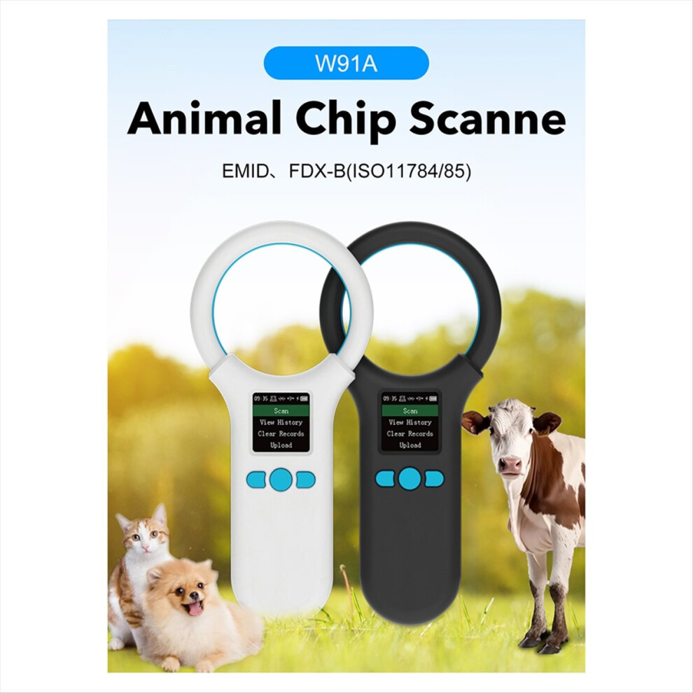 Animal Rfid Reader 134.2Khz/125Khz Pet -B Emid Adjustable Sound Brightness Usb Dog Cat Horse Handheld Mini Scanner A Black 4851702379583