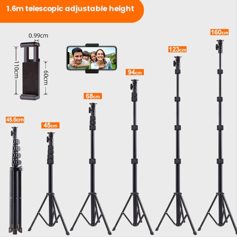 64 Inch Tripod For Cell Phone Camera, With Remote And Holder, Portable Video Recording 4851702372317