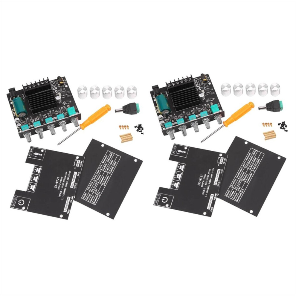 Mt21 2.1 Channel Bluetooth 5.0 Subwoofer Amplifier Board 50Wx2+100W Power Audio Stereo Amp Aux 4851702371228