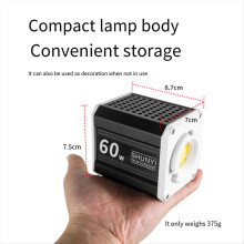 60W Bi-Color Handheld Fill Light Photography Outdoor Portable Led Cob with EU Plug