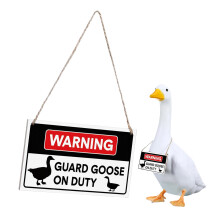 Funny Watch Gooses Warning Plaque Weatherproofed Yard-Black