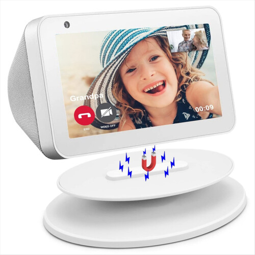 Stand for Show 5, Adjustable Speaker Mount Magnetic Holder, 360 Degree Rotation, Tilt Function - White 2