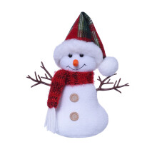 Snowman Plush Dolls with Scarf and Hat Figure-Long hat style