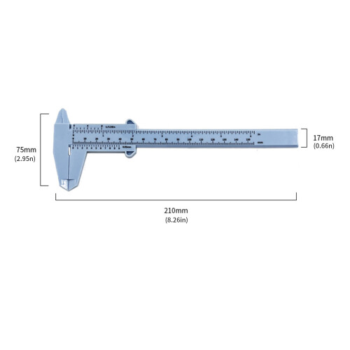 Plastic Vernier Caliper 150mm Double Scale Design-White 2