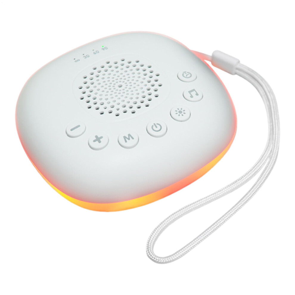 Portable Noise Machine Usb Rechargeable Nature Sounds Sleep Aid For Nursery Travel White