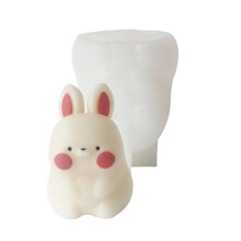 3D Rabbit Shape Candle Mold Aromatherapys Gypsum Mould Desktop