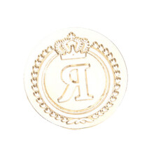 Crown Letters Sealing Wax Stamp for Card Brass English- R