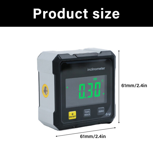 Portable Digital Inclinometer Double Lines Magnetic Mount USB 2