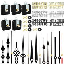 Quiet Quartzs Clock Movement Replacement-Black needle plus th