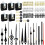 Quiet Quartzs Clock Movement Replacement-Black needle plus th 1