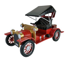 Antique Color Iron Car Model,Vintage Farmhouse Decorative-Red