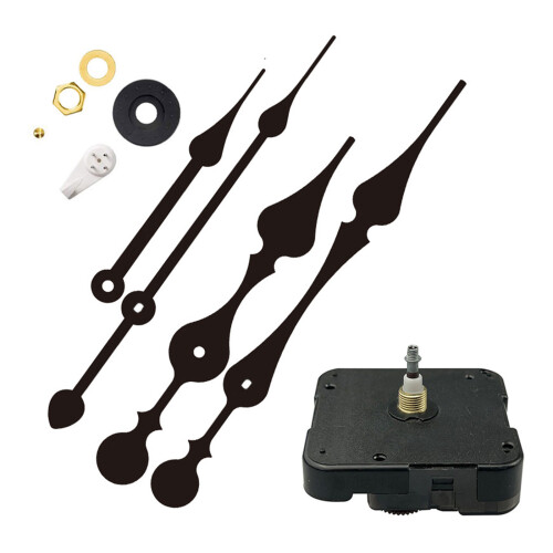 Quiet Quartzs Clock Motor Kits High Torque-Black shaft 18 threa