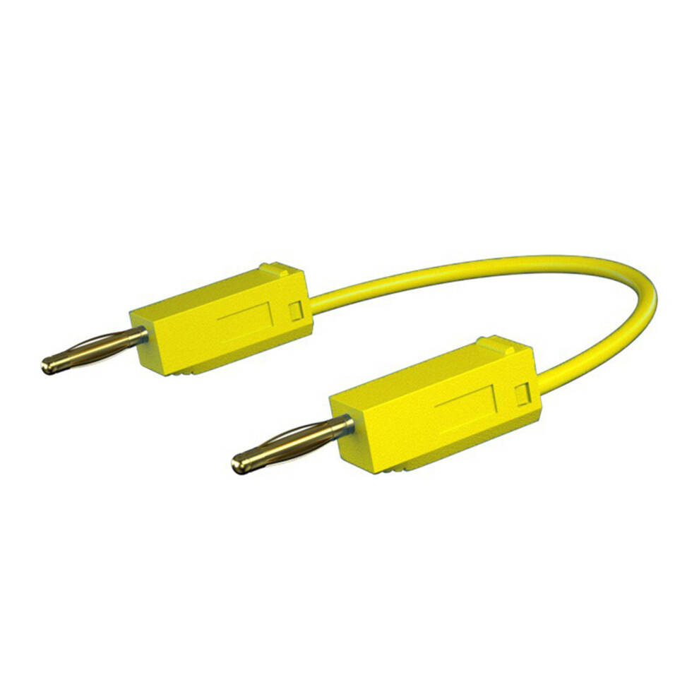 Banana To Banana Plug Test Leads Measuring Line-Yellow 1M 7696000806655