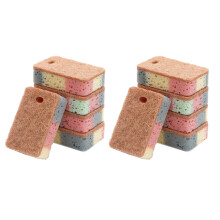 Esponjas de celulose de coco, materiais premium para maior durabilidade, limpeza suave com fibras naturais, pacote com 10 esponjas que não riscam,