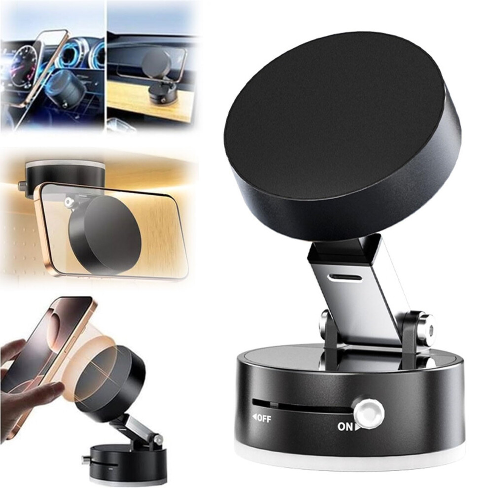 Car Phone Holder With 360 Rotating Foldable Suction Cup Mount, Universal Vacuum Adsorption, Black 9323874360072