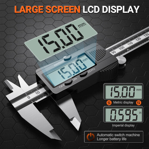 Digital Vernier Caliper, Preciva 150mm Electronic Precision Calipers 1
