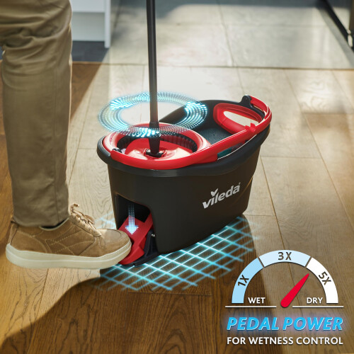 Vileda Vileda Turbo Microfibre Mop And Bucket Set, Spin Mop For Cleaning 1