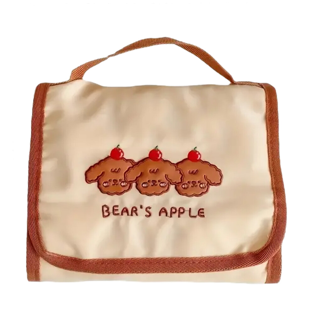 Cosmetic Bags Toiletries Pouch, Portable Makeup Bag With Secure Closure Hook Design For Travel Organization, Multiple Compartments Lightweight Foldabl