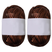 Metallic T-Shirt Yarn 100g/Roll Fabric Knitting Yarn-Red coffee