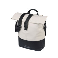 Sacoche de vélo étanche - Basil B.V. - 14-16L - Réfléchissante - 29x14,5x36 cm - Bleu/Blanc - Compatible MIK