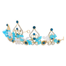 Rhinestone Tiara Barock Kroon Bröllopsbrud Huvudprydnad