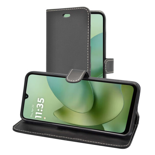 (Black) For Motorola G06 Case Wallet Flip PU Leather Cover 2