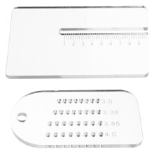 2 Pcs Régua Furadora Ajustável Para Couro Com Espaçador