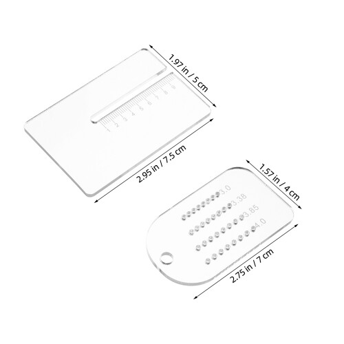 2 Pcs Régua Furadora Ajustável Para Couro Com Espaçador 1