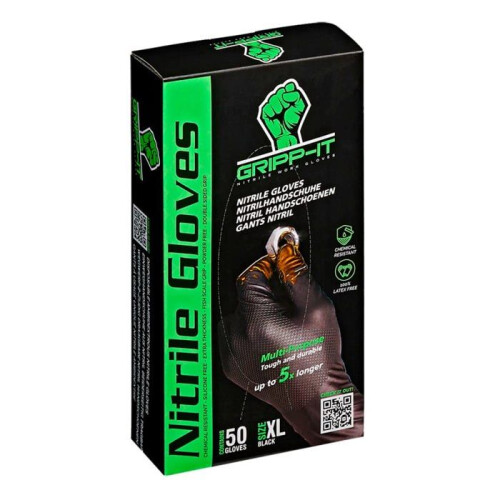 Gripp-It Nitrilhandschuhe XL schwarz Spenderbox mit 50 Stück