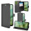 (Black) For Motorola G06 Case Wallet Flip PU Leather Cover 4