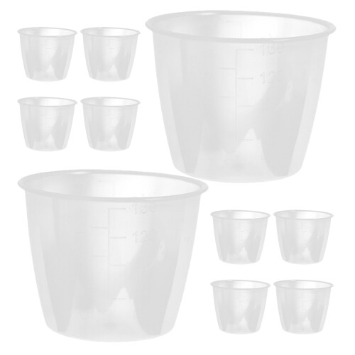 10 St Mätkoppar 160 Ml Transparent Graderad Köksaccessoar