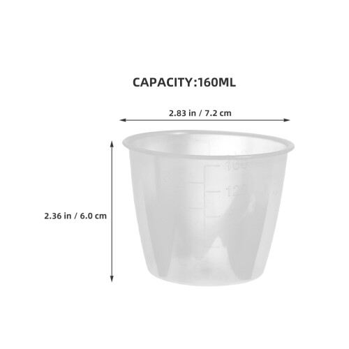 10 St Mätkoppar 160 Ml Transparent Graderad Köksaccessoar 1