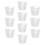 10 St Mätkoppar 160 Ml Transparent Graderad Köksaccessoar 10