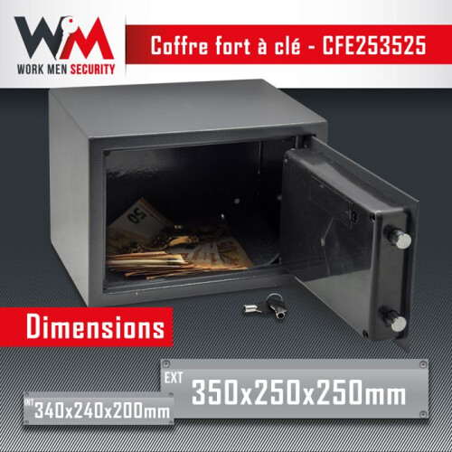 Elektronischer Safe - Work Men Security - CFE253525 - Außenmaße 25 x 35 x 25 cm 2