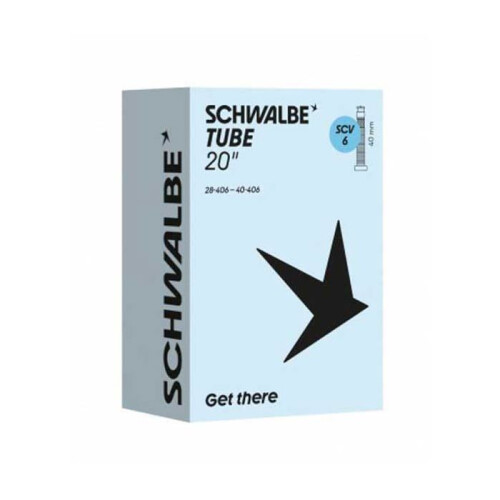 Câmara de ar de bicicleta - Schwalbe - Schwalbe Scv6 - 20 polegadas - Válvula Presta 40 mm - Preto - Borracha - 95 g 2