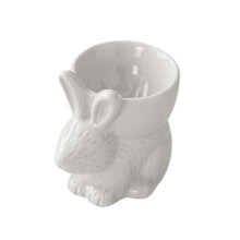 White Porcelain Easters Eggs Holder Festives Breakfast-White