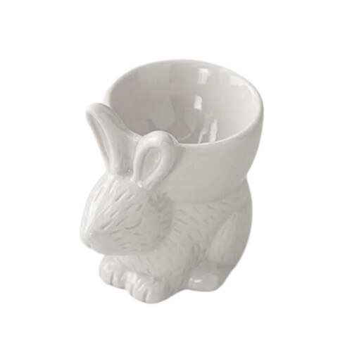 White Porcelain Easters Eggs Holder Festives Breakfast-White