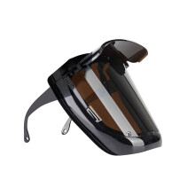 Heatproof Welding Headpiece With Against Frown Lens-Tea color