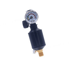 Sprays Air Pressure Regulator Gauge Air Filter Oil Water-Black