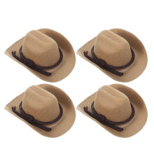 4Pcs Mini Chapéus De 8Cm Para Bonecas E Artesanato