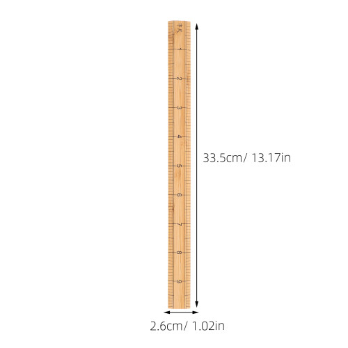 2Pcs Régua De Com Escala Dupla Face 33Cm Para 2
