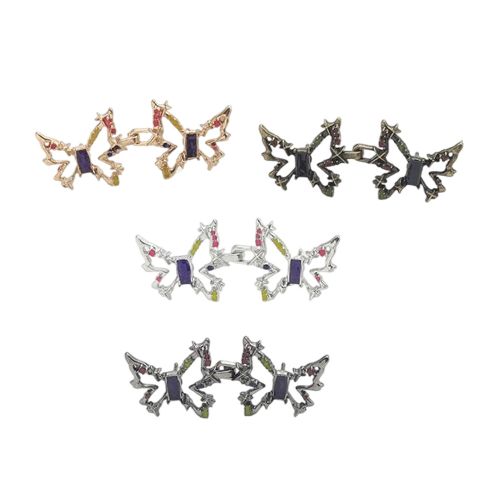 4 Pairs Trousers Waist Tightener Butterfly Waist Buckles Jeans 7704000359740