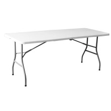Klappbarer Tisch aus Harz - MARBUENO SUMMER - 180x74x74 cm - Weiß - Für den Außenbereich - Einfach zu reinigen