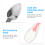 3Pcs Colheres Bebê Face Aço Inoxidável E Silicone 8