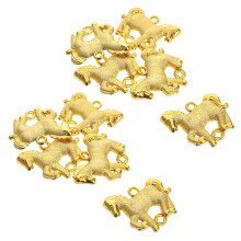 10St Guldiga Häst Charm Dangle För Smyckestillverkning