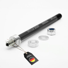 Eje de remolque de bicicleta - TRAILERAXLE - Ta008 - Rosca M12x1,5 - 172-178 mm - Aluminio 7075-T6 - Acero inoxidable