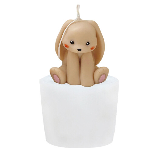 3D Rabbits Candle Mould Baking Molds Silicone Molds Plasters