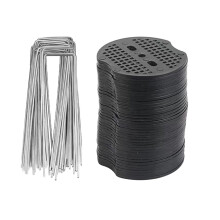 Landscape Staple U-Shaped Galvanized Pins with Gaskets and Hook