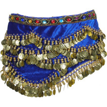 Belly Dancing Hip Scarf Com Multi-Camadas E De Moedas