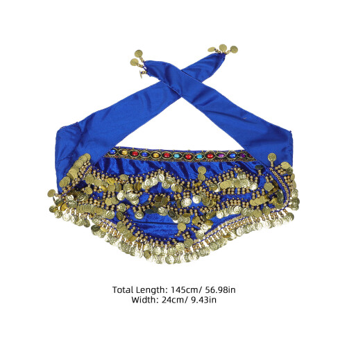 Belly Dancing Hip Scarf Com Multi-Camadas E De Moedas 2